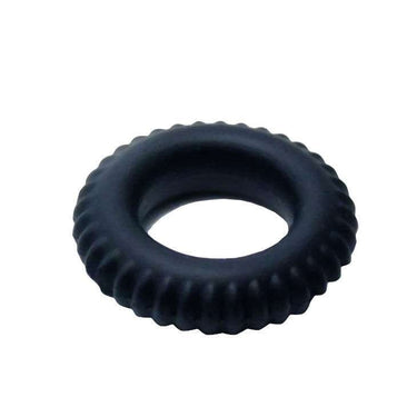 Anello Fallico Seghettato in Silicone Nero per Maggiore Stimolazione